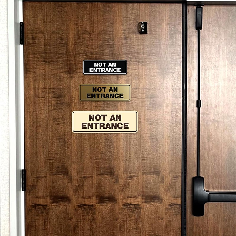 All Quality Standard Not An Entrance Wall or Door Sign - Durable Material | Compliance and Regulatory Signage -Red - Large (1 Pack) - Image 4